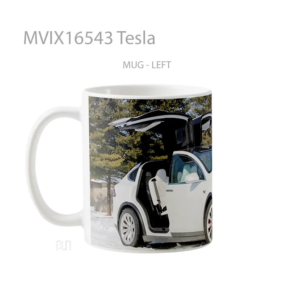 Mug Tesla Full Wrap Lanscape - All-side / Desain