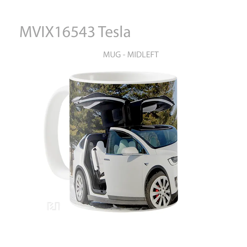 Mug Tesla Full Wrap Lanscape - All-side / Desain