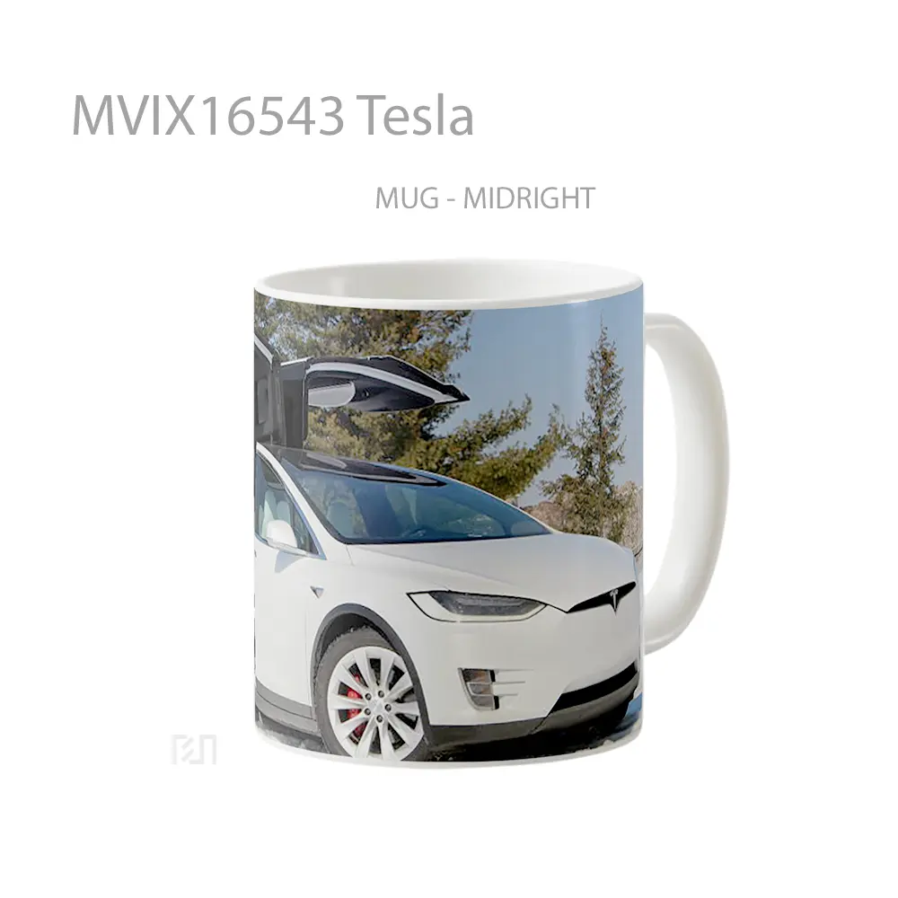 Mug Tesla Full Wrap Lanscape - All-side / Desain