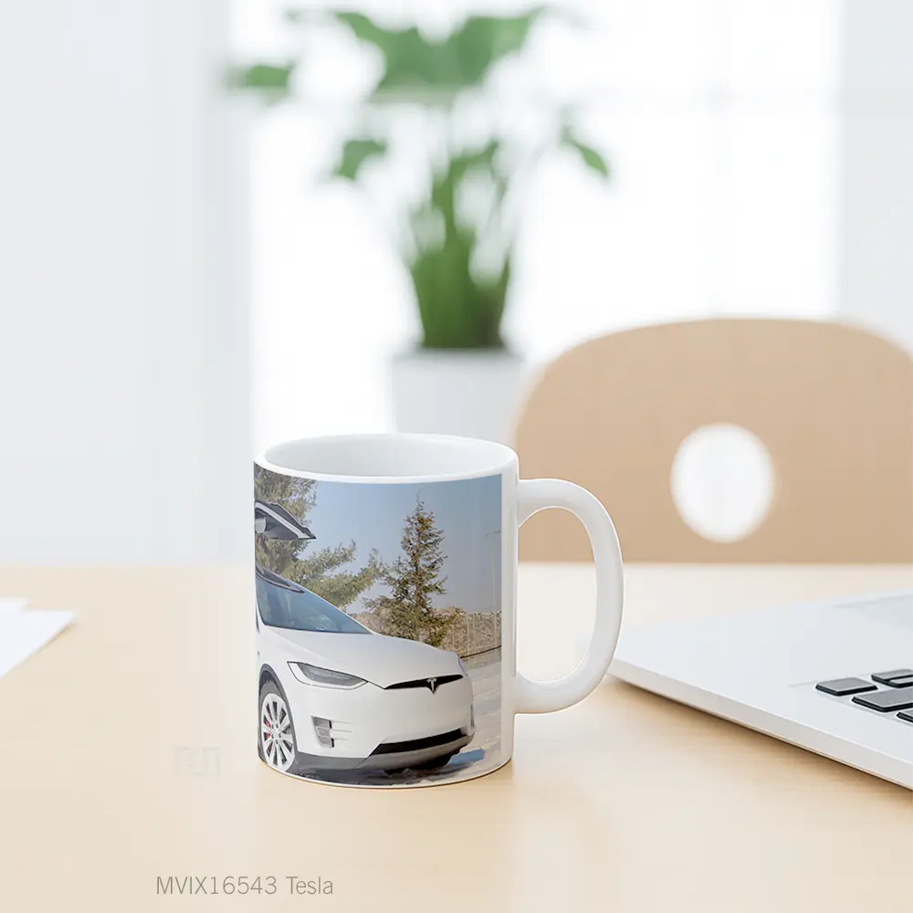 Mug Tesla Full Wrap Lanscape - All-side / Desain