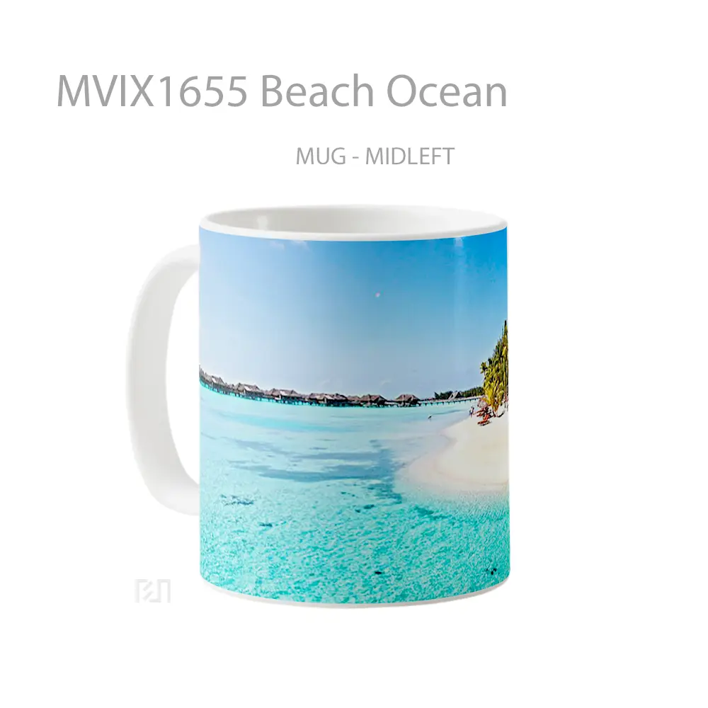 Mug Beach Ocean Full Wrap Lanscape - All-side / Desain