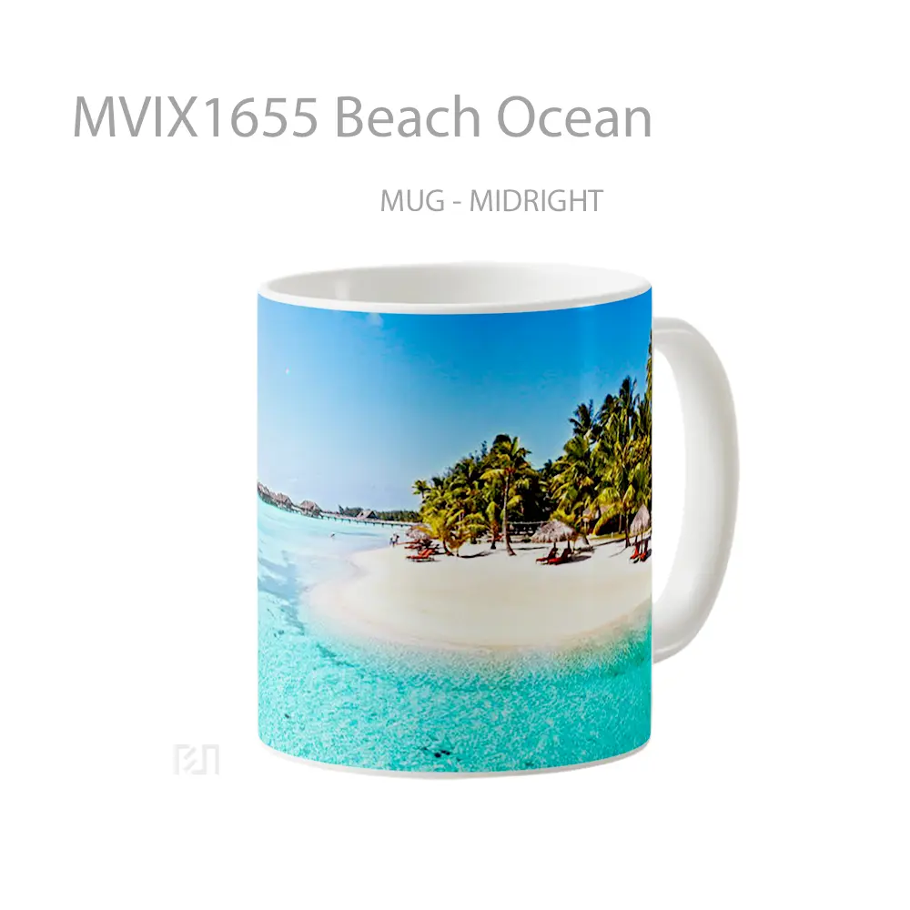 Mug Beach Ocean Full Wrap Lanscape - All-side / Desain