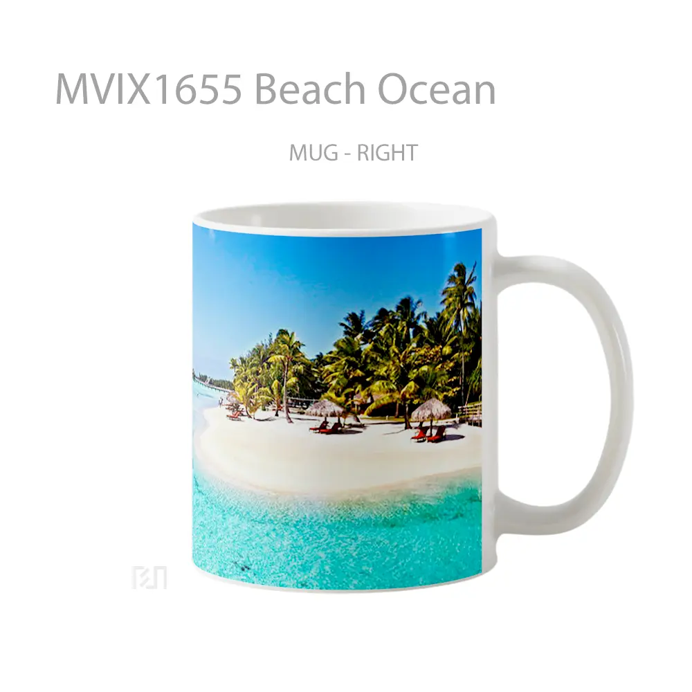 Mug Beach Ocean Full Wrap Lanscape - All-side / Desain