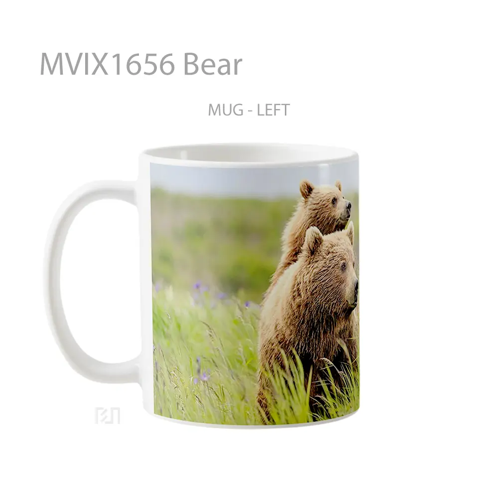 Mug Bear Full Wrap Lanscape - All-side / Desain