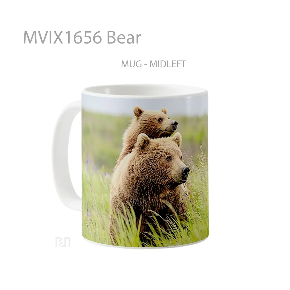 Mug Bear Full Wrap Lanscape - All-side / Desain