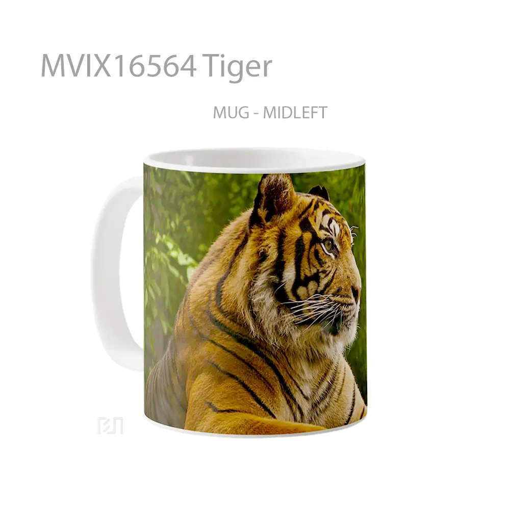 Mug Tiger Full Wrap Lanscape - All-side / Desain