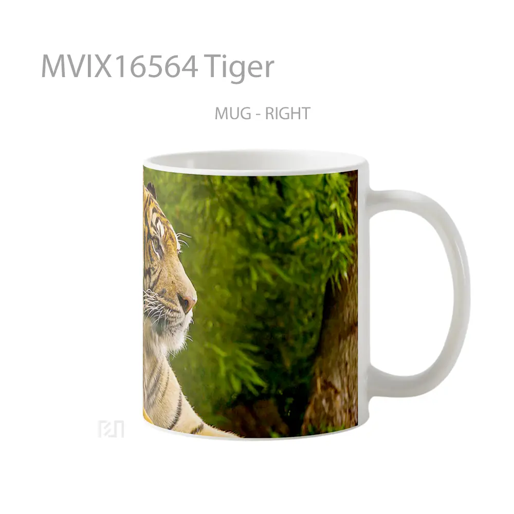 Mug Tiger Full Wrap Lanscape - All-side / Desain