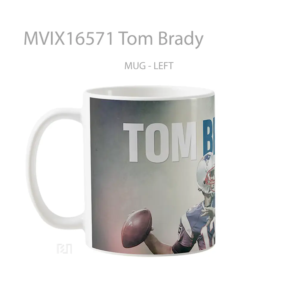 Mug Tom Brady Full Wrap Lanscape - All-side / Desain