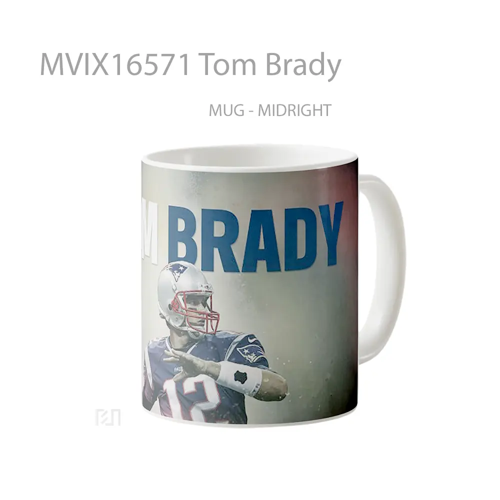 Mug Tom Brady Full Wrap Lanscape - All-side / Desain
