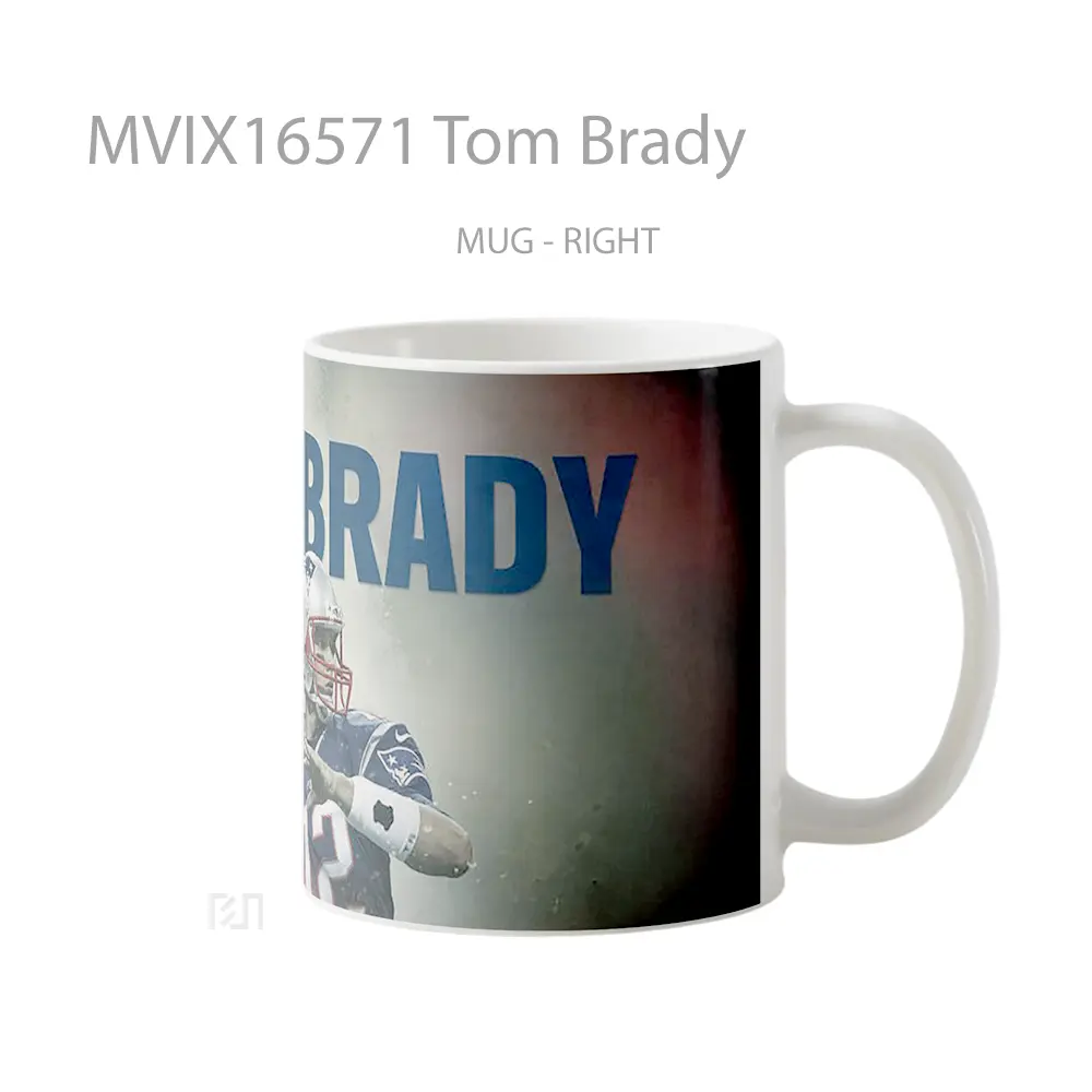 Mug Tom Brady Full Wrap Lanscape - All-side / Desain