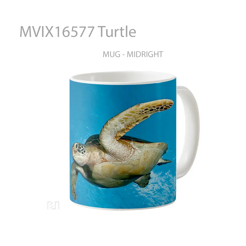 Mug Turtle Full Wrap Lanscape - All-side / Desain
