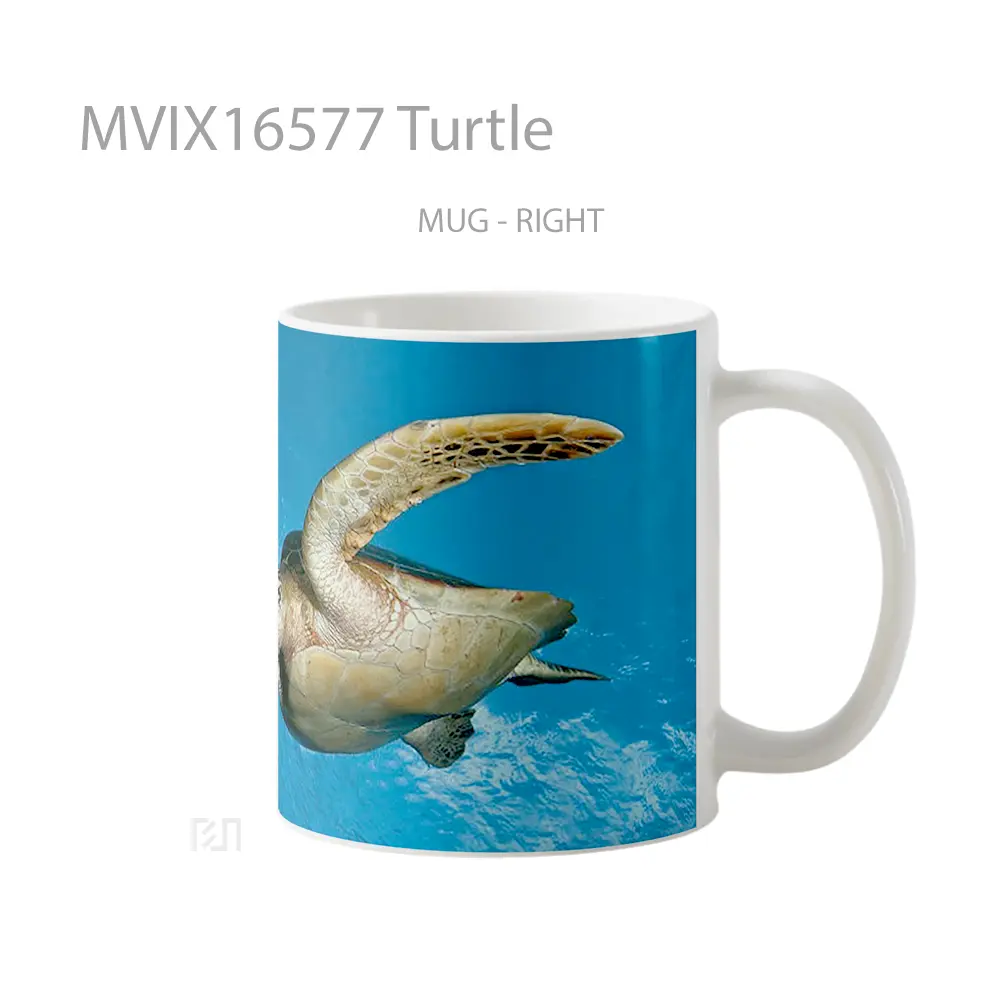 Mug Turtle Full Wrap Lanscape - All-side / Desain