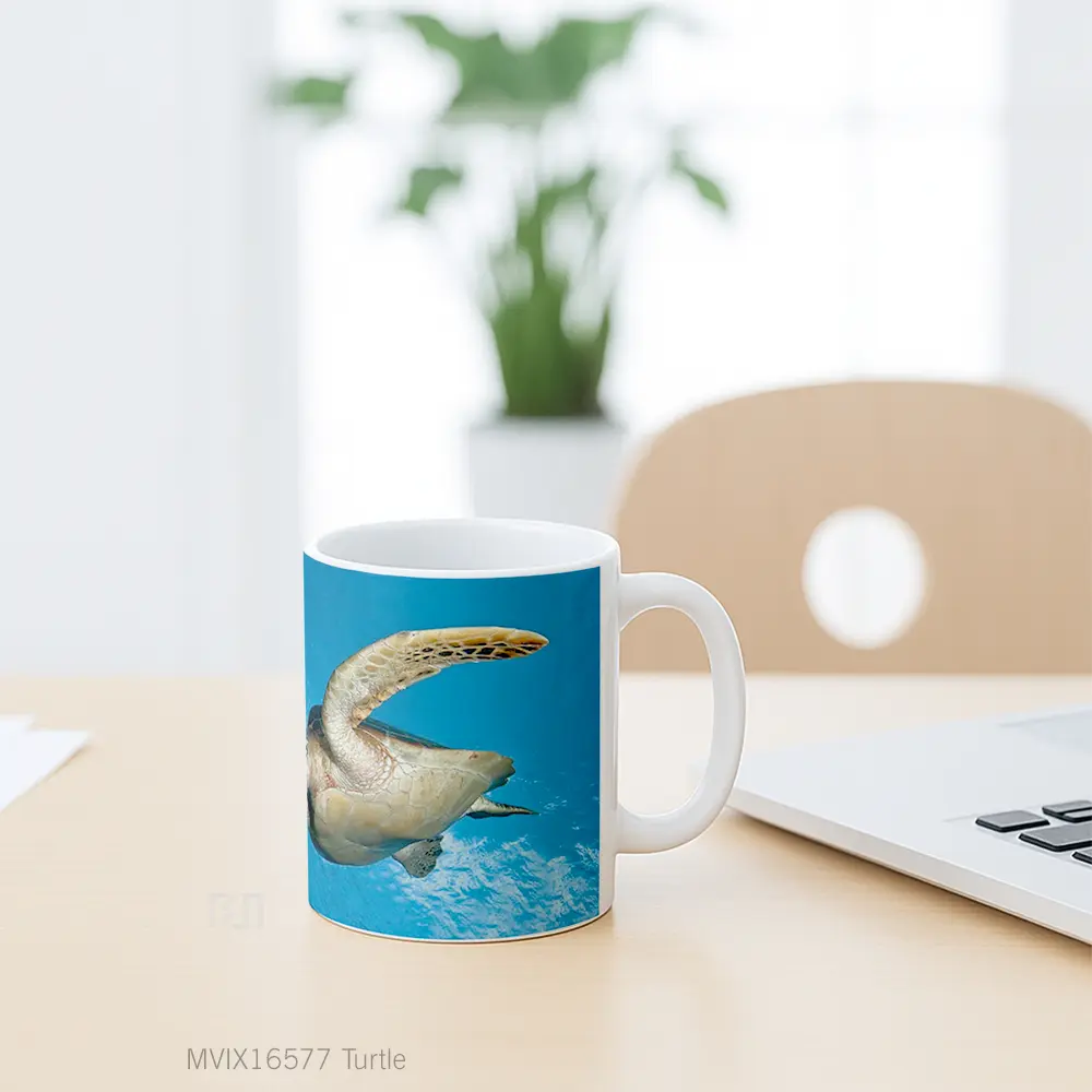 Mug Turtle Full Wrap Lanscape - All-side / Desain