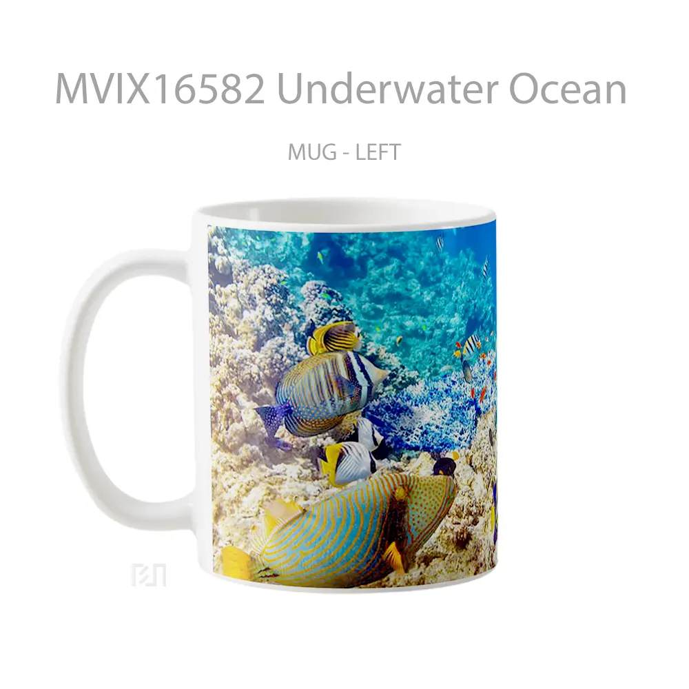 Mug Underwater Ocean Full Wrap Lanscape - All-side / Desain