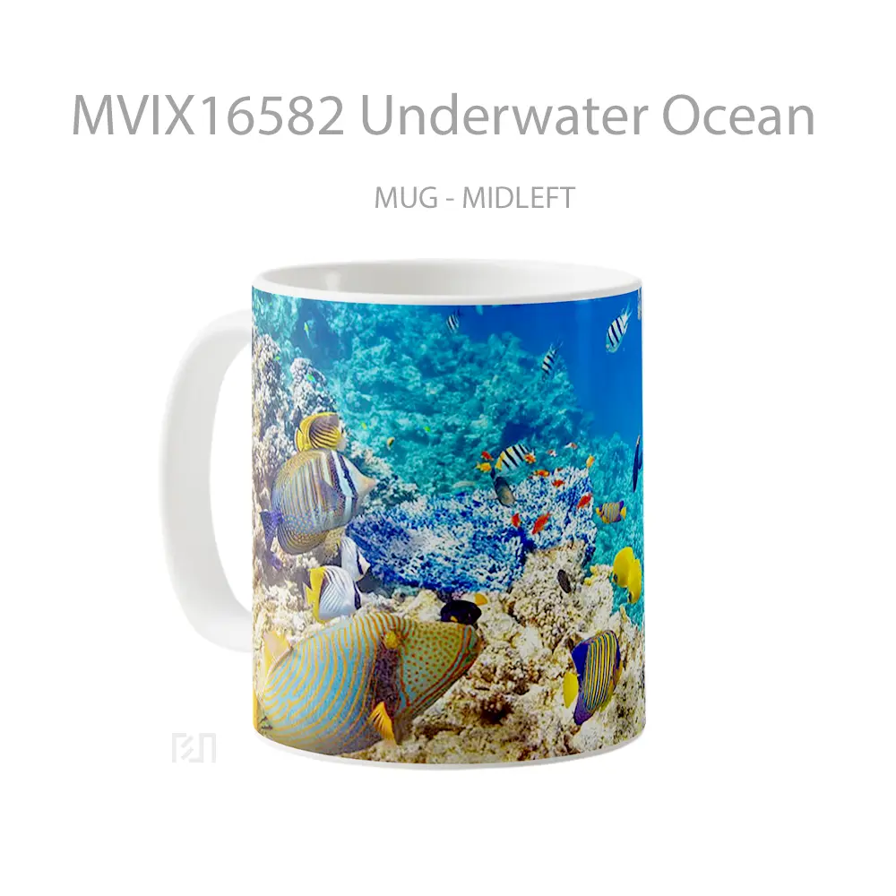 Mug Underwater Ocean Full Wrap Lanscape - All-side / Desain