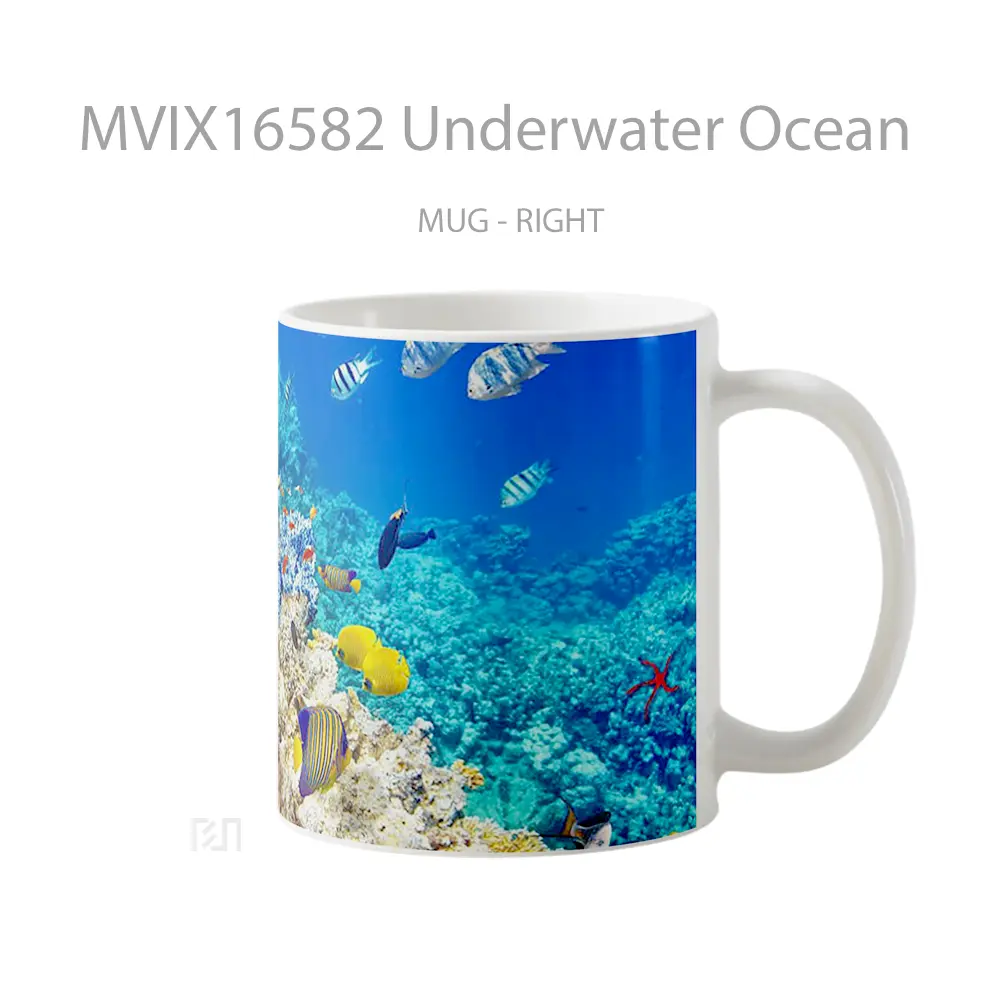 Mug Underwater Ocean Full Wrap Lanscape - All-side / Desain
