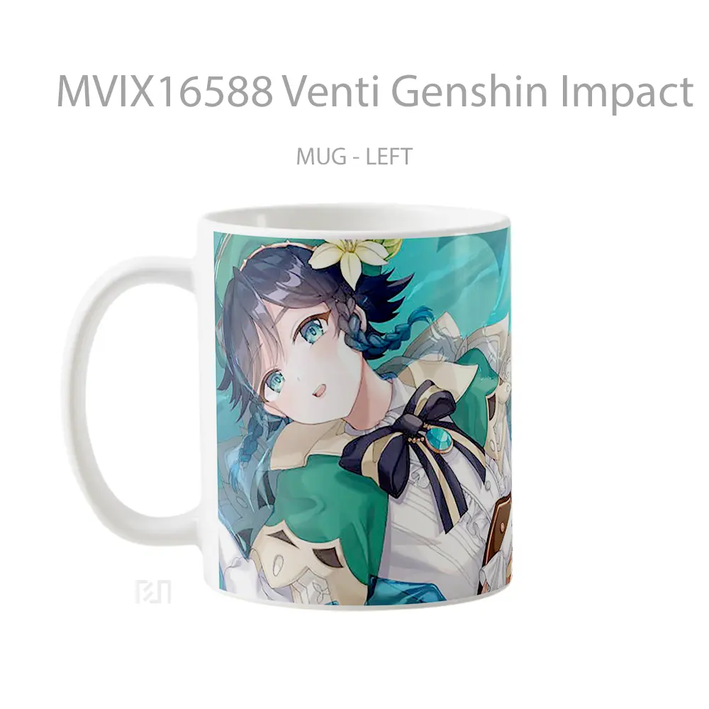 Mug Venti Genshin Impact Full Wrap Lanscape - All-side / Desain