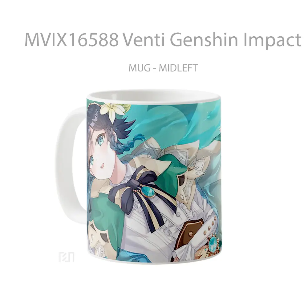 Mug Venti Genshin Impact Full Wrap Lanscape - All-side / Desain