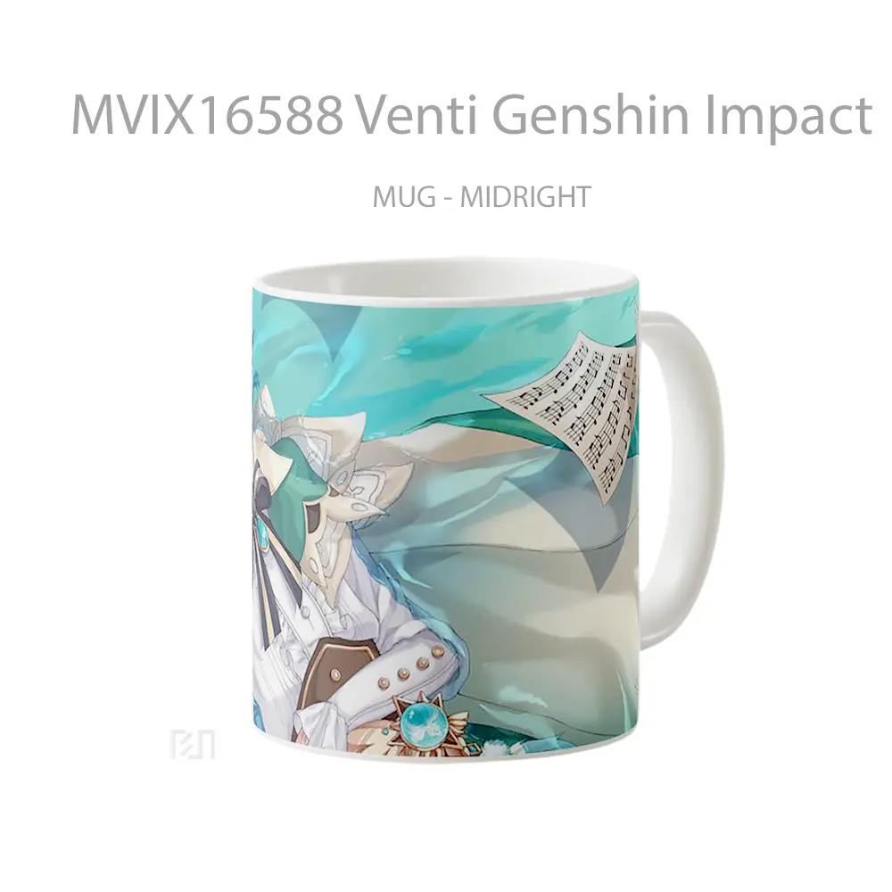 Mug Venti Genshin Impact Full Wrap Lanscape - All-side / Desain