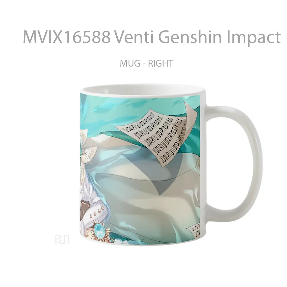 Mug Venti Genshin Impact Full Wrap Lanscape - All-side / Desain
