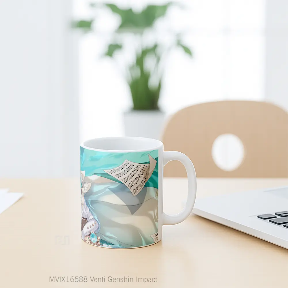 Mug Venti Genshin Impact Full Wrap Lanscape - All-side / Desain
