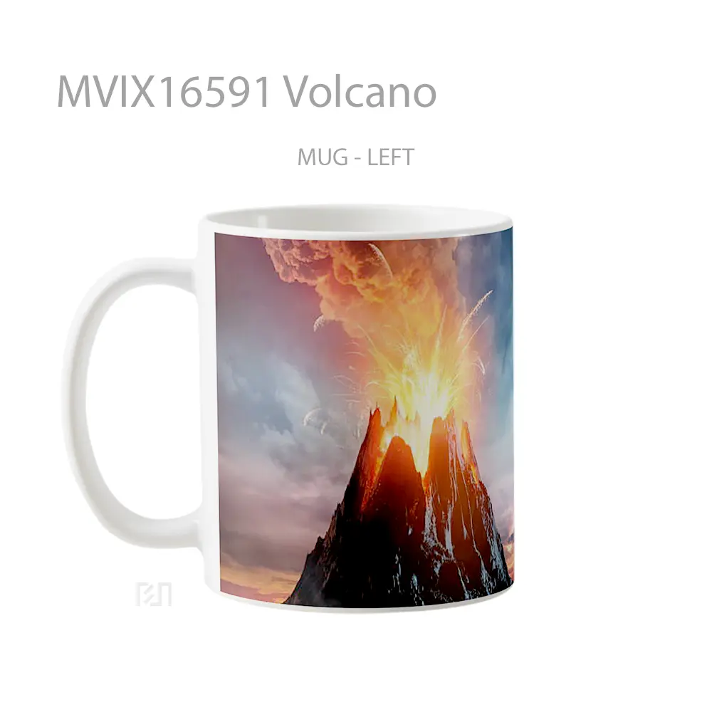 Mug Volcano Full Wrap Lanscape - All-side / Desain