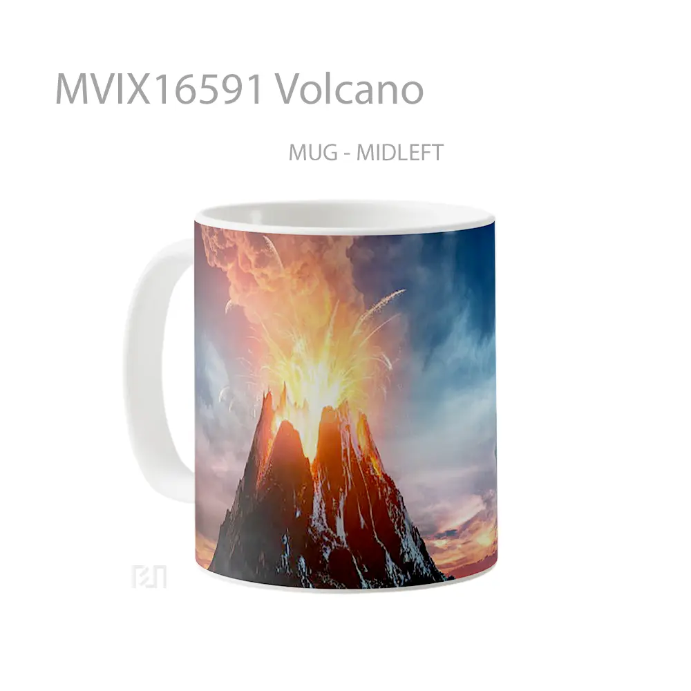 Mug Volcano Full Wrap Lanscape - All-side / Desain