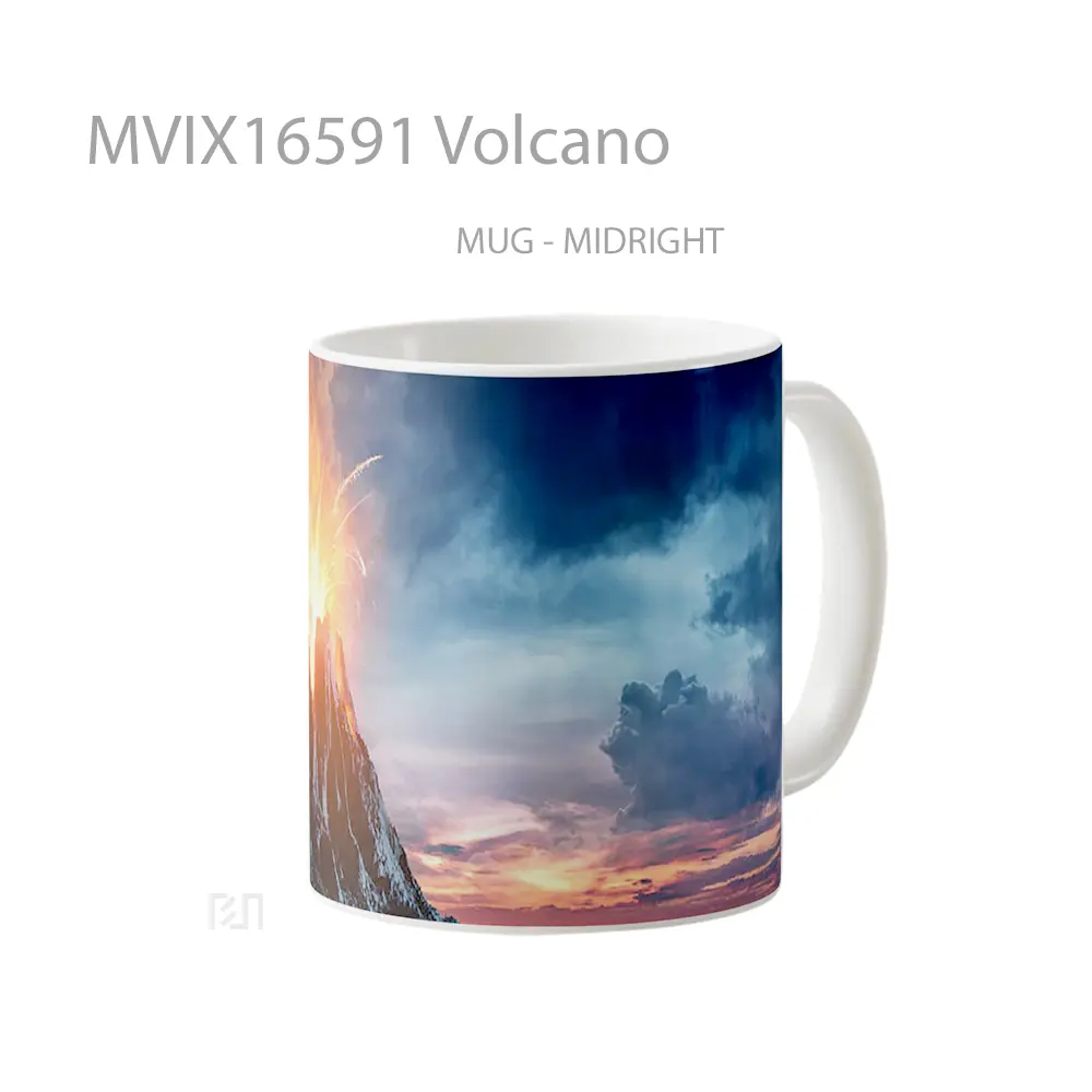 Mug Volcano Full Wrap Lanscape - All-side / Desain