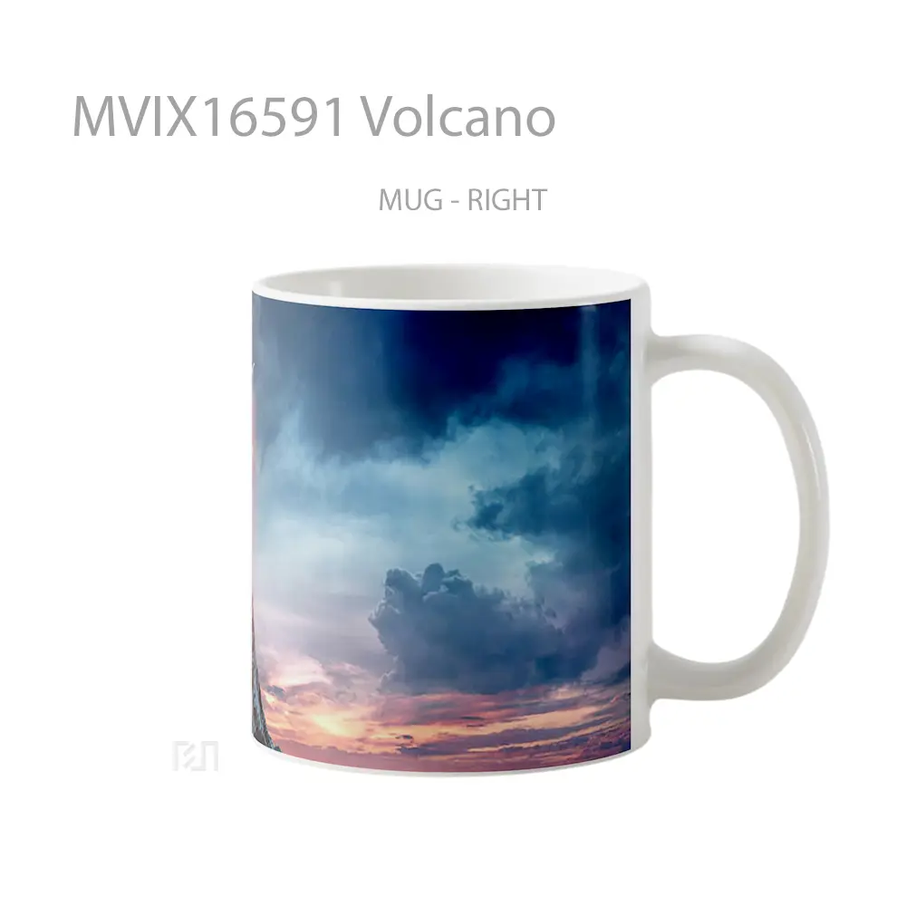 Mug Volcano Full Wrap Lanscape - All-side / Desain