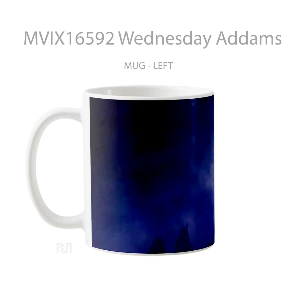 Mug Wednesday Addams Full Wrap Lanscape - All-side / Desain
