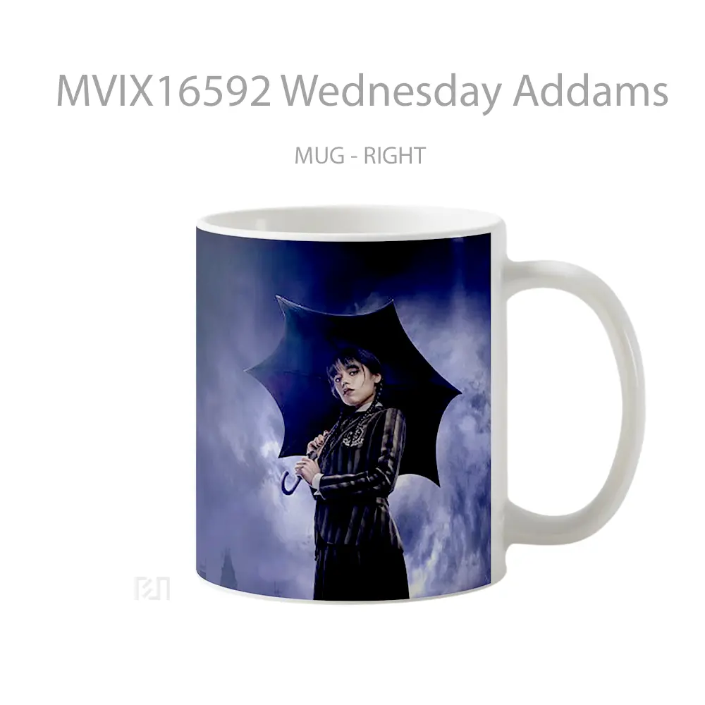 Mug Wednesday Addams Full Wrap Lanscape - All-side / Desain