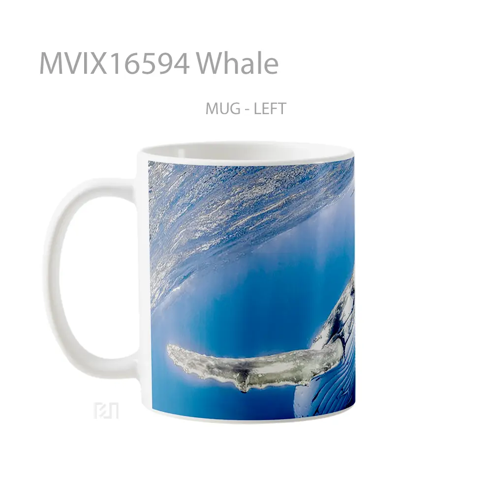 Mug Whale Full Wrap Lanscape - All-side / Desain
