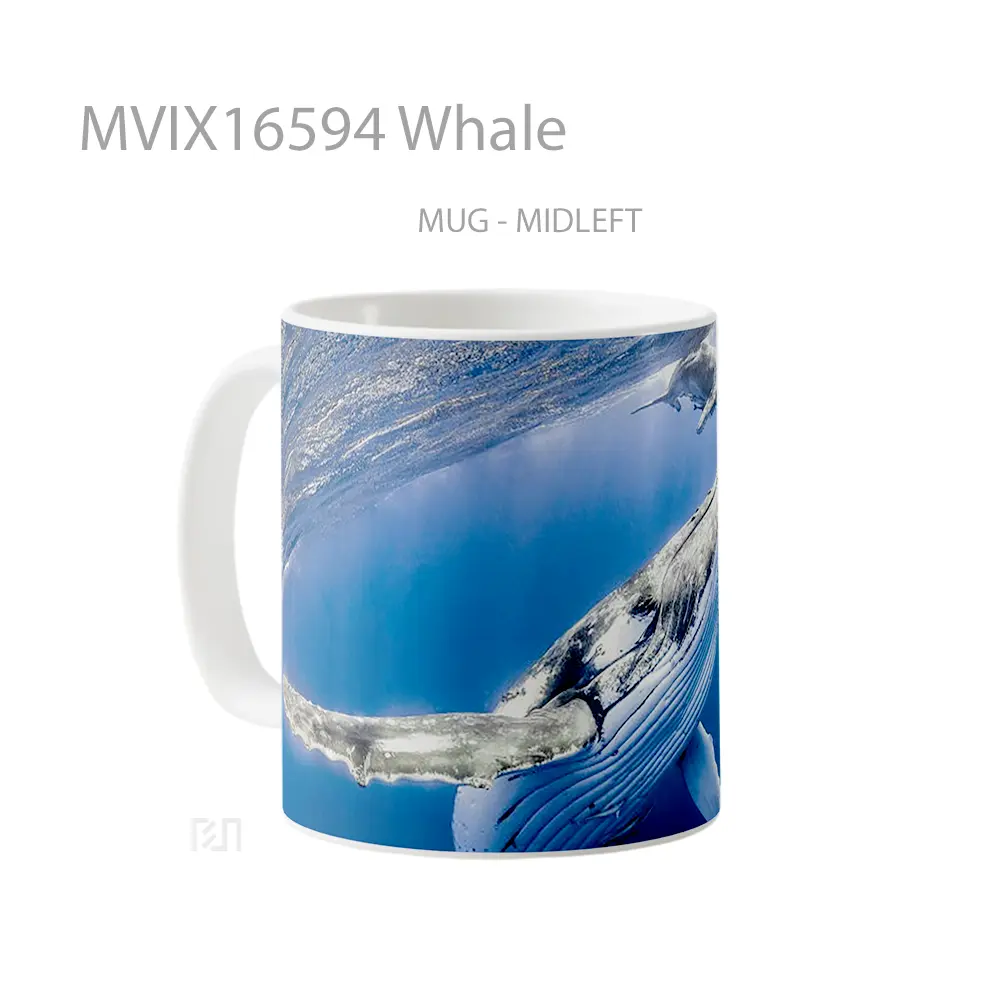 Mug Whale Full Wrap Lanscape - All-side / Desain