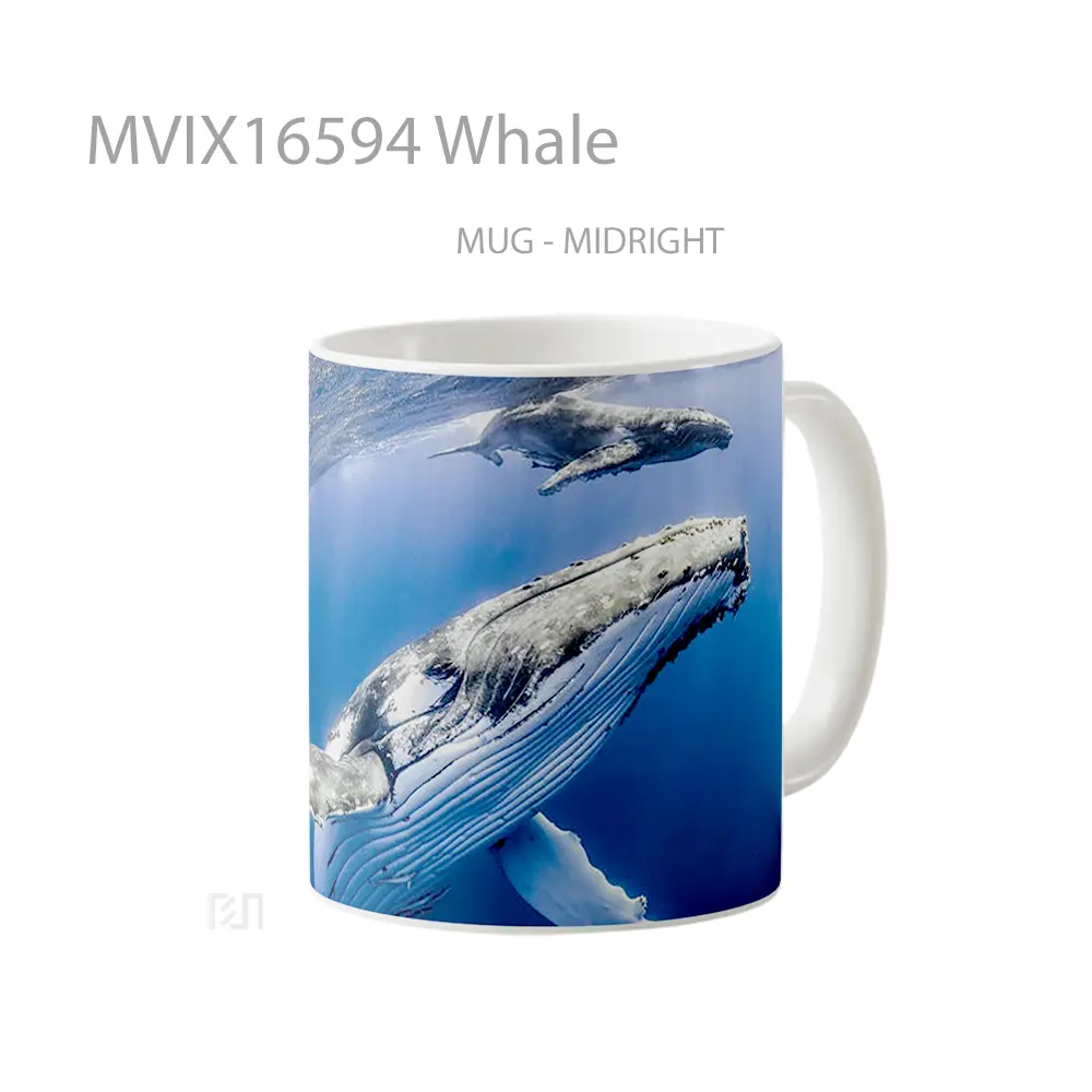 Mug Whale Full Wrap Lanscape - All-side / Desain
