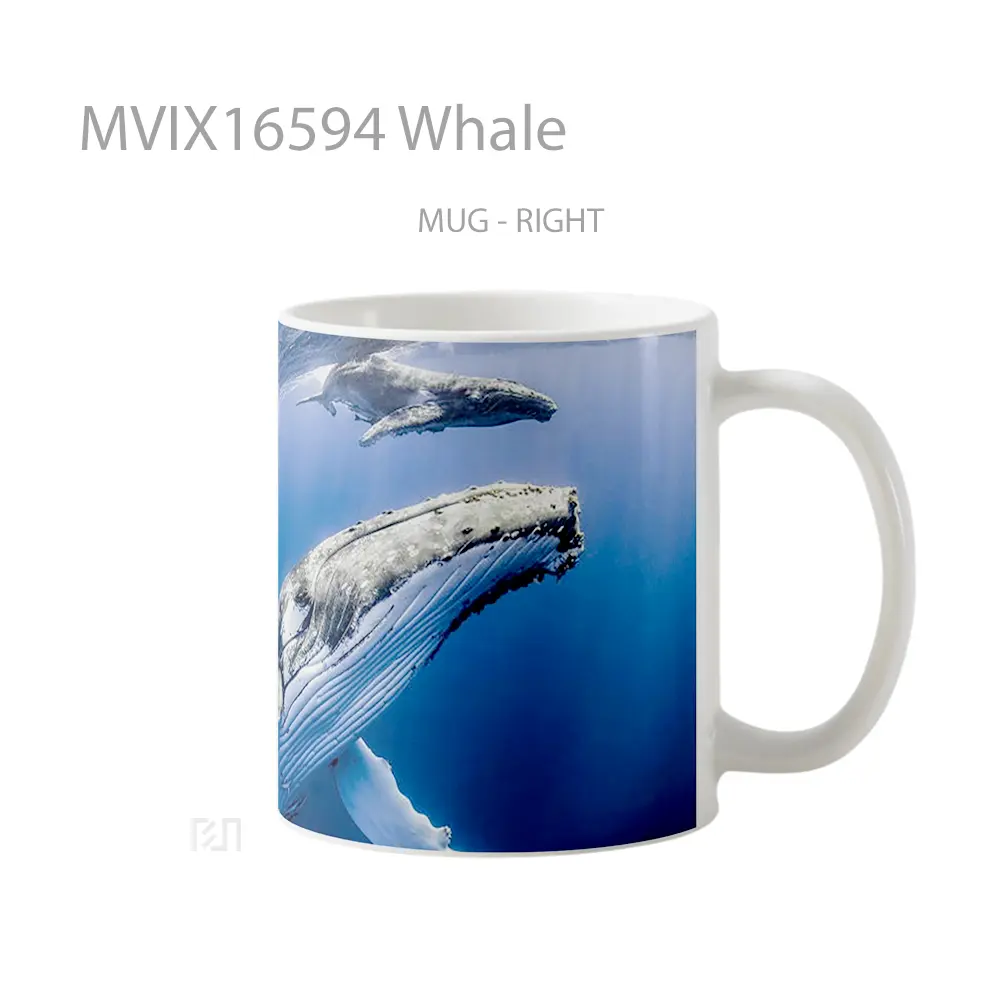 Mug Whale Full Wrap Lanscape - All-side / Desain