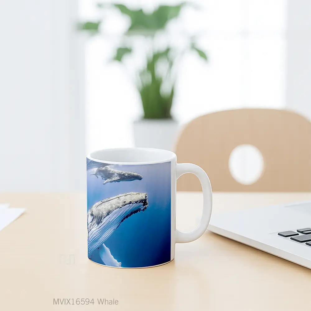Mug Whale Full Wrap Lanscape - All-side / Desain