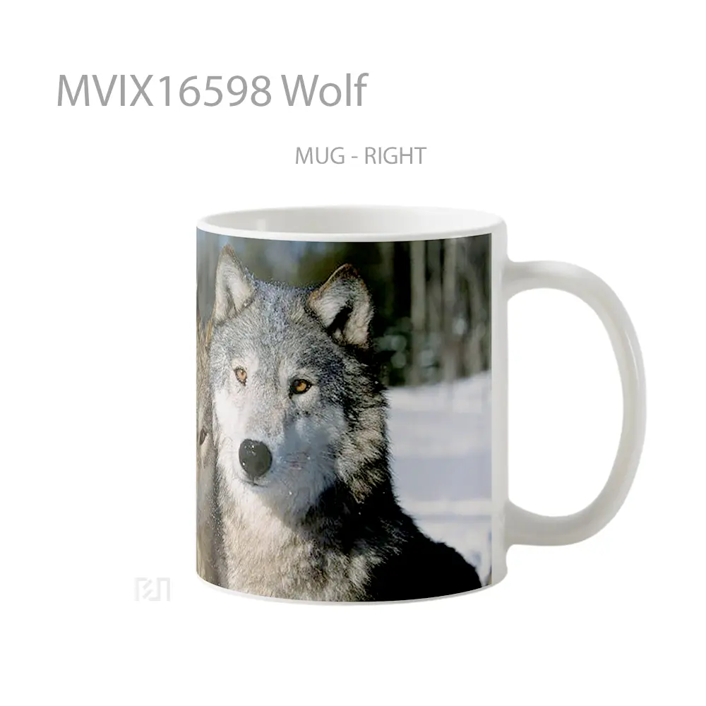 Mug Wolf Full Wrap Lanscape - All-side / Desain