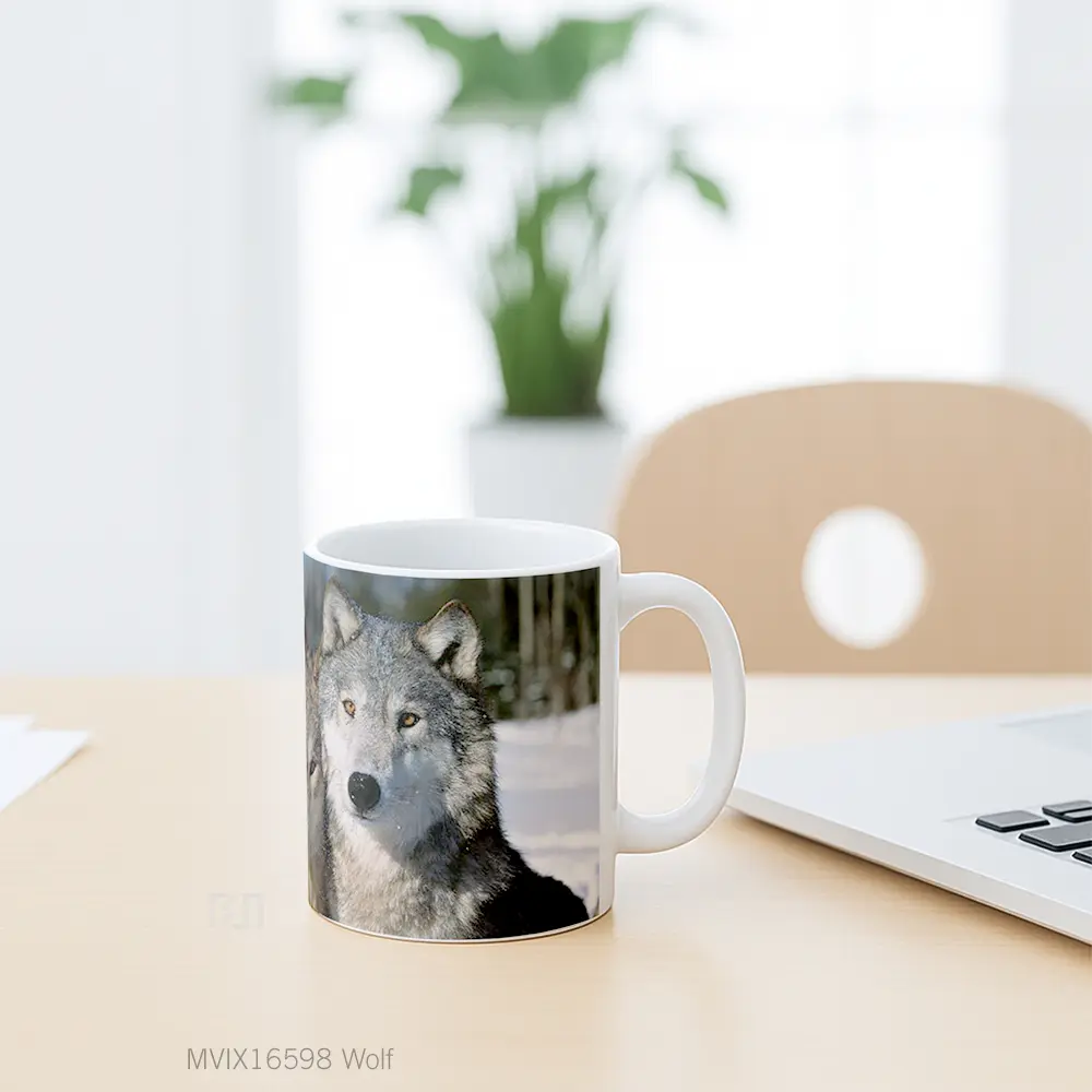 Mug Wolf Full Wrap Lanscape - All-side / Desain