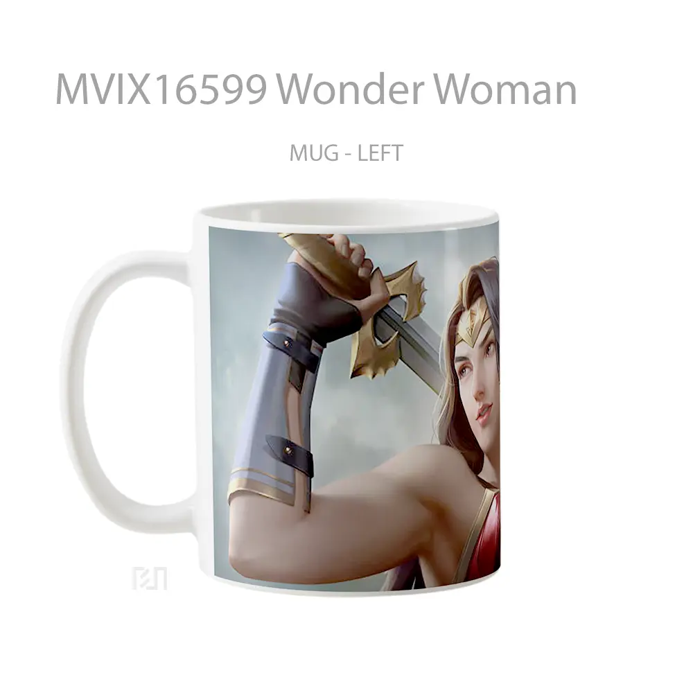 Mug Wonder Woman Full Wrap Lanscape - All-side / Desain