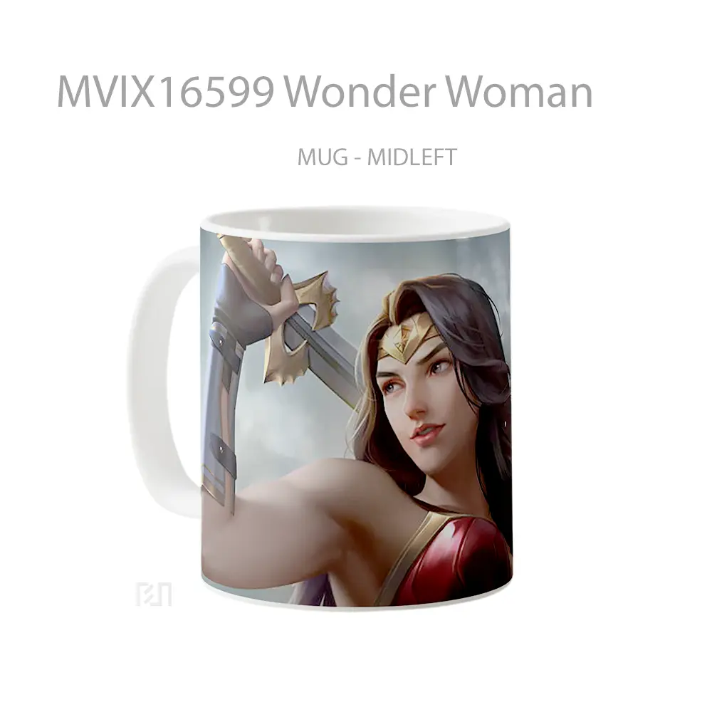 Mug Wonder Woman Full Wrap Lanscape - All-side / Desain