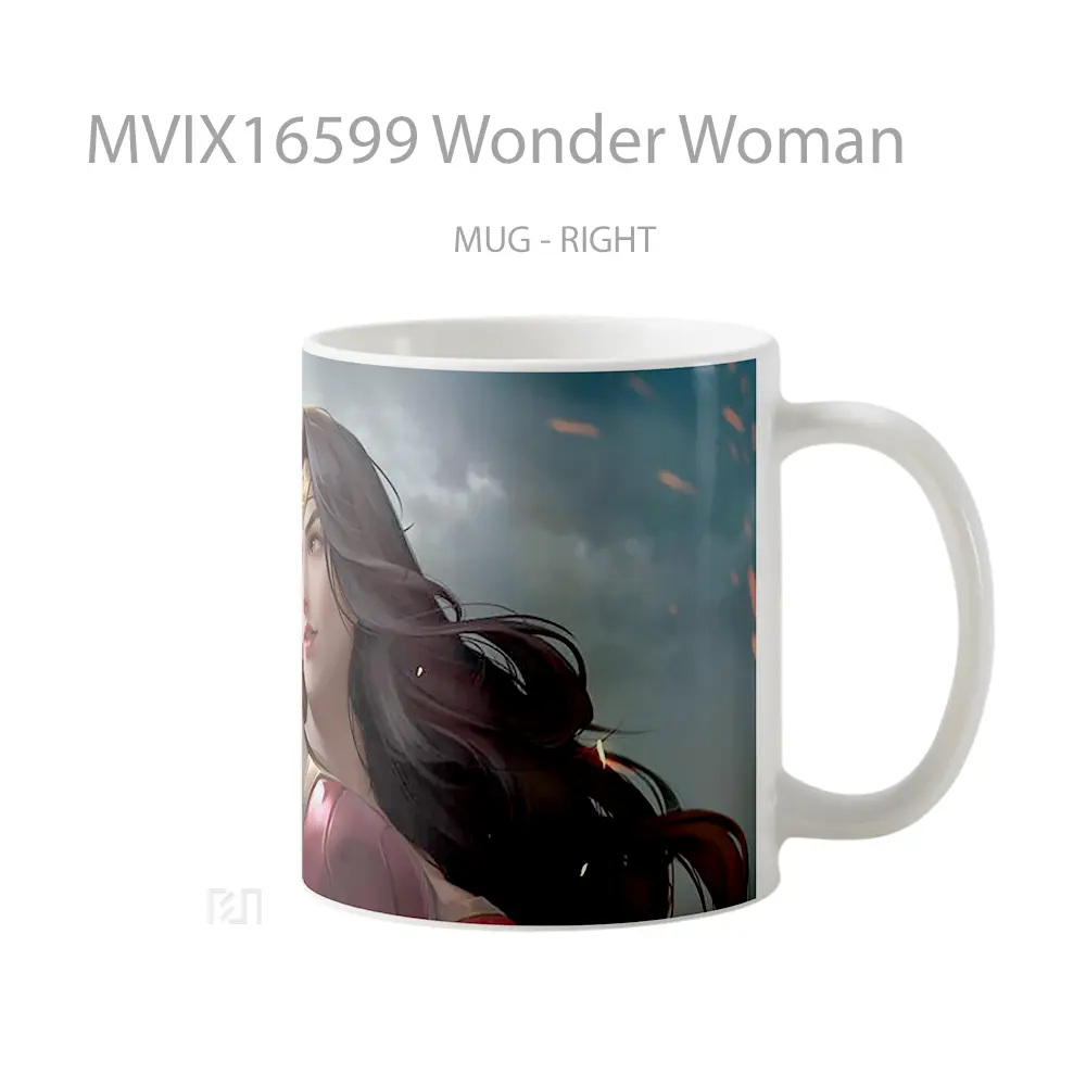Mug Wonder Woman Full Wrap Lanscape - All-side / Desain