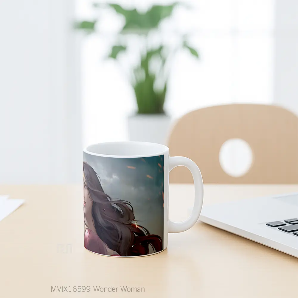 Mug Wonder Woman Full Wrap Lanscape - All-side / Desain