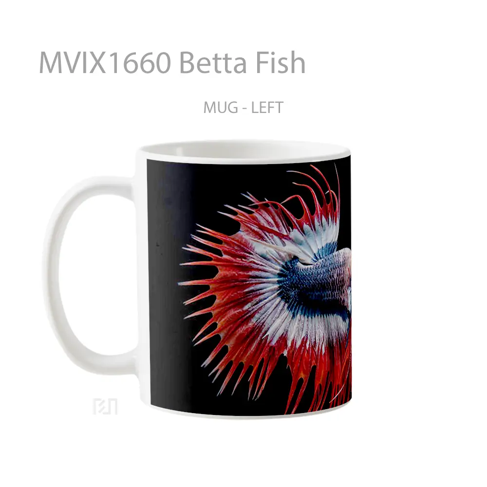 Mug Betta Fish Full Wrap Lanscape - All-side / Desain