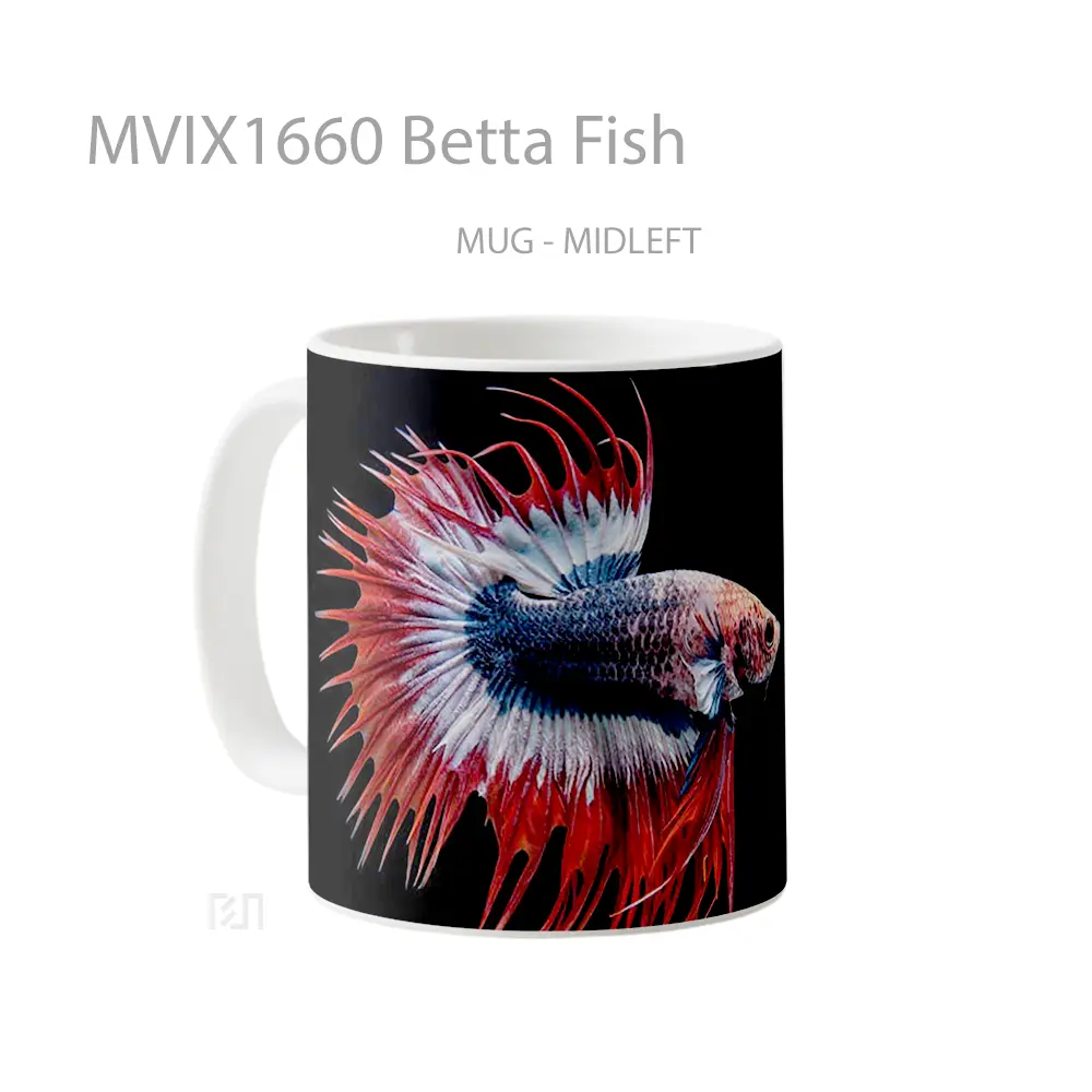 Mug Betta Fish Full Wrap Lanscape - All-side / Desain