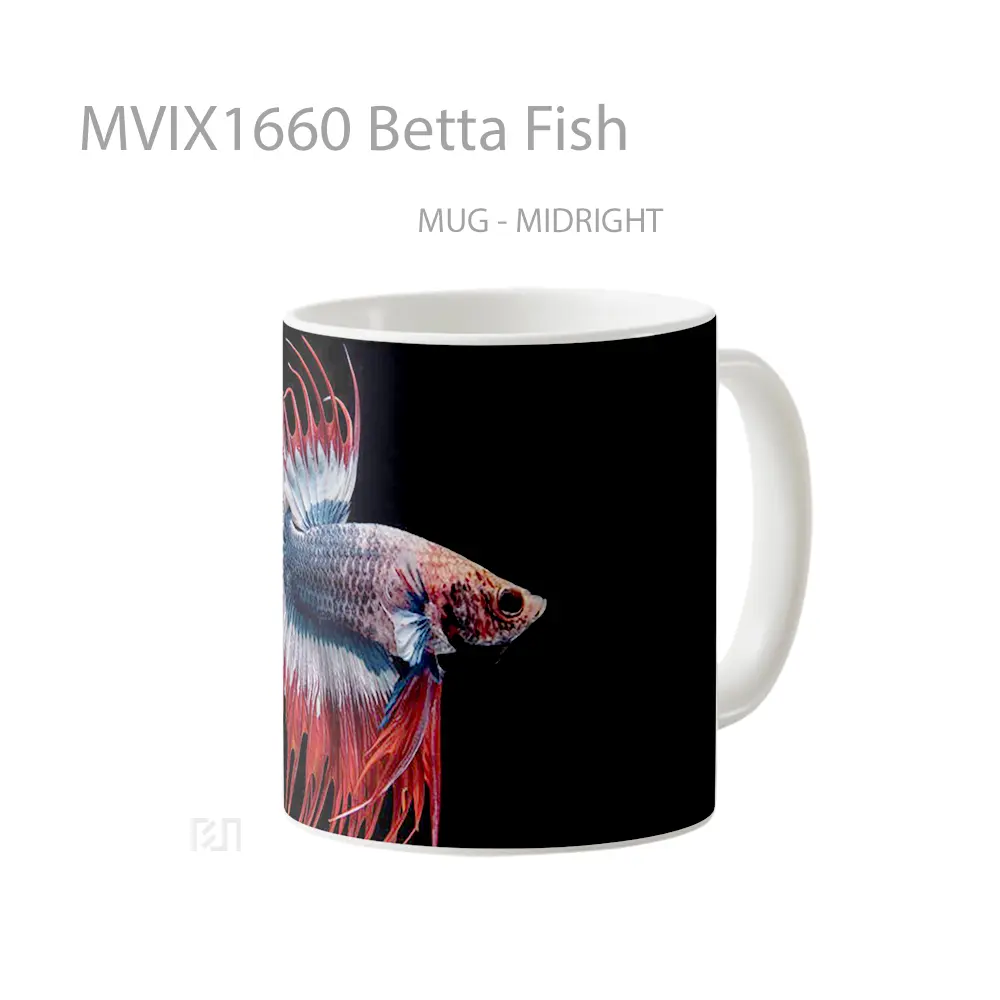 Mug Betta Fish Full Wrap Lanscape - All-side / Desain