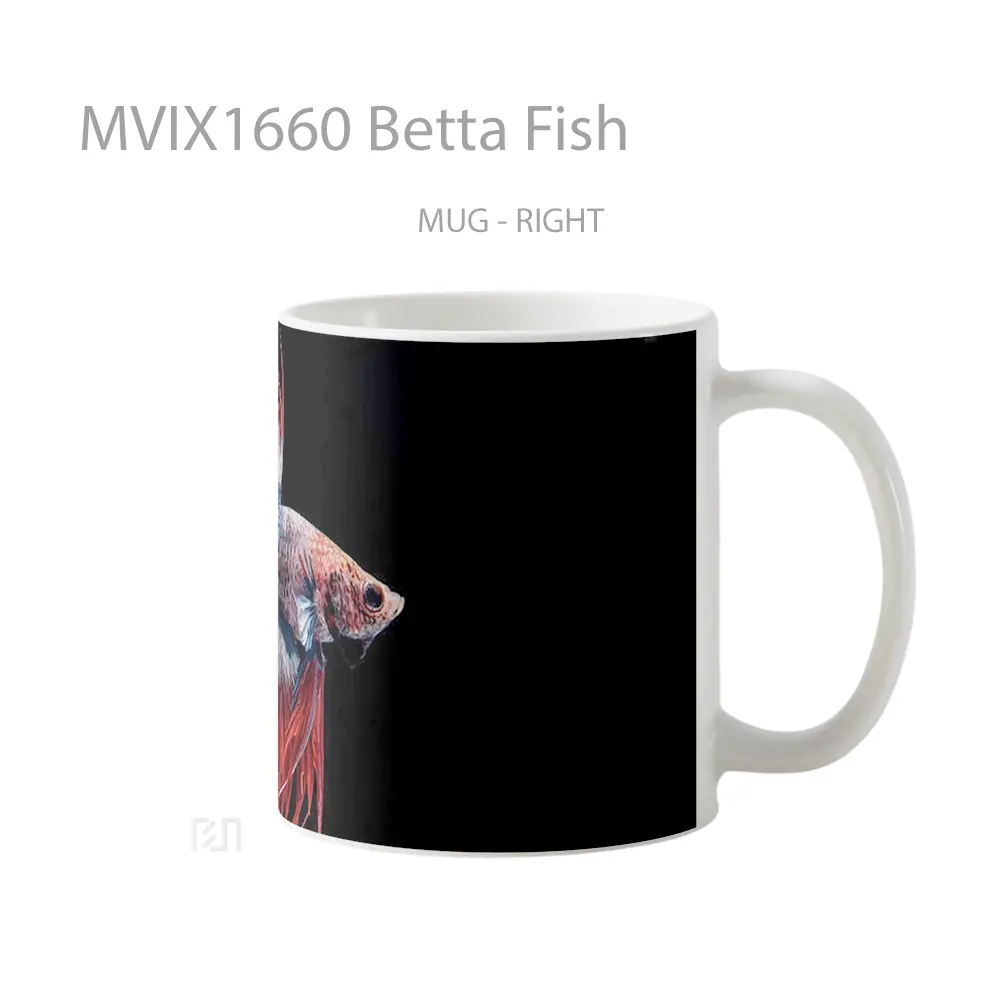 Mug Betta Fish Full Wrap Lanscape - All-side / Desain