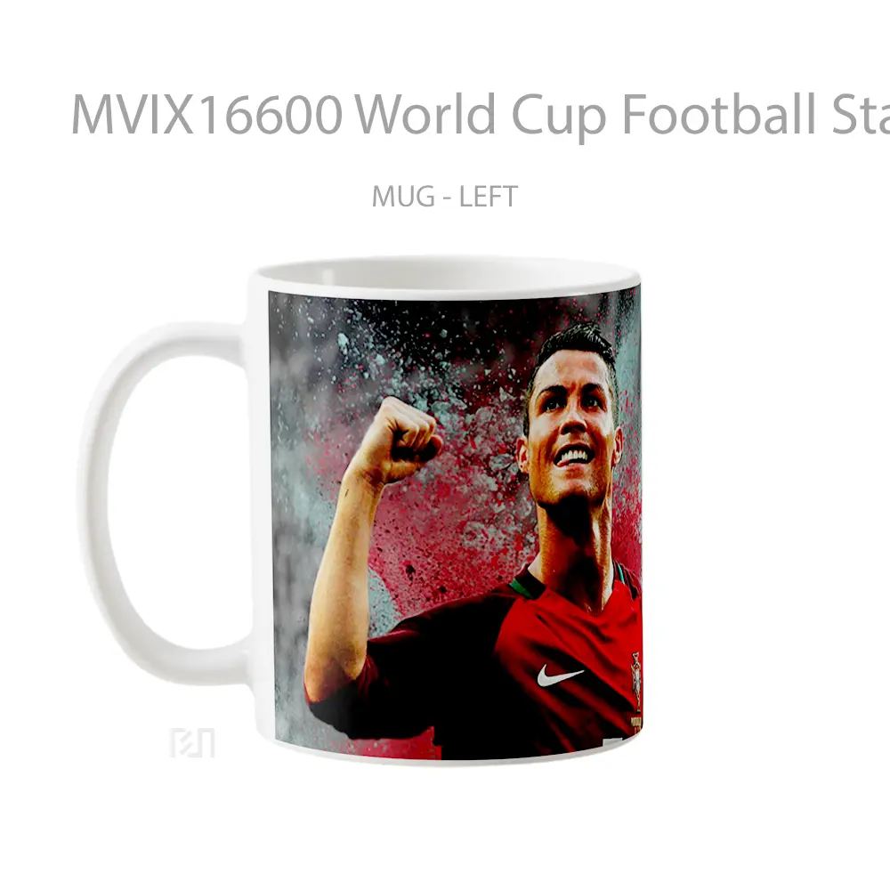 Mug World Cup Football Stars Full Wrap Lanscape - All-side / Desain