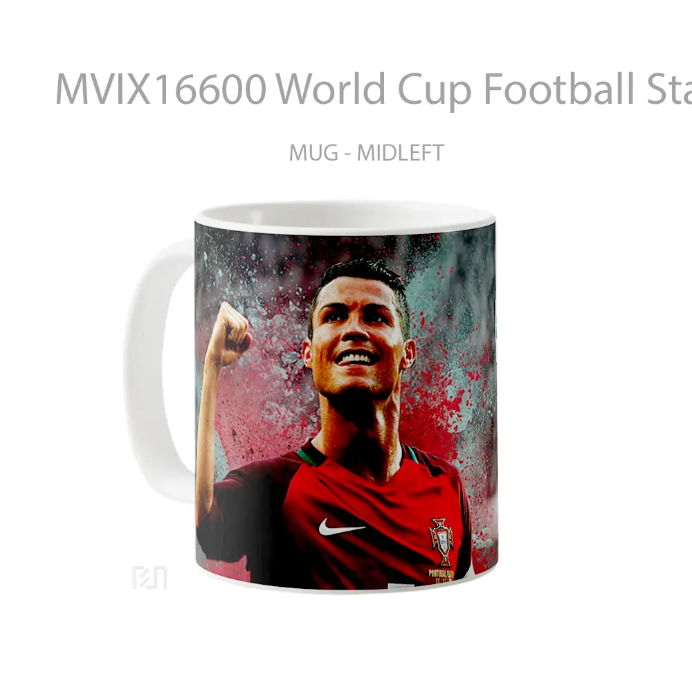 Mug World Cup Football Stars Full Wrap Lanscape - All-side / Desain