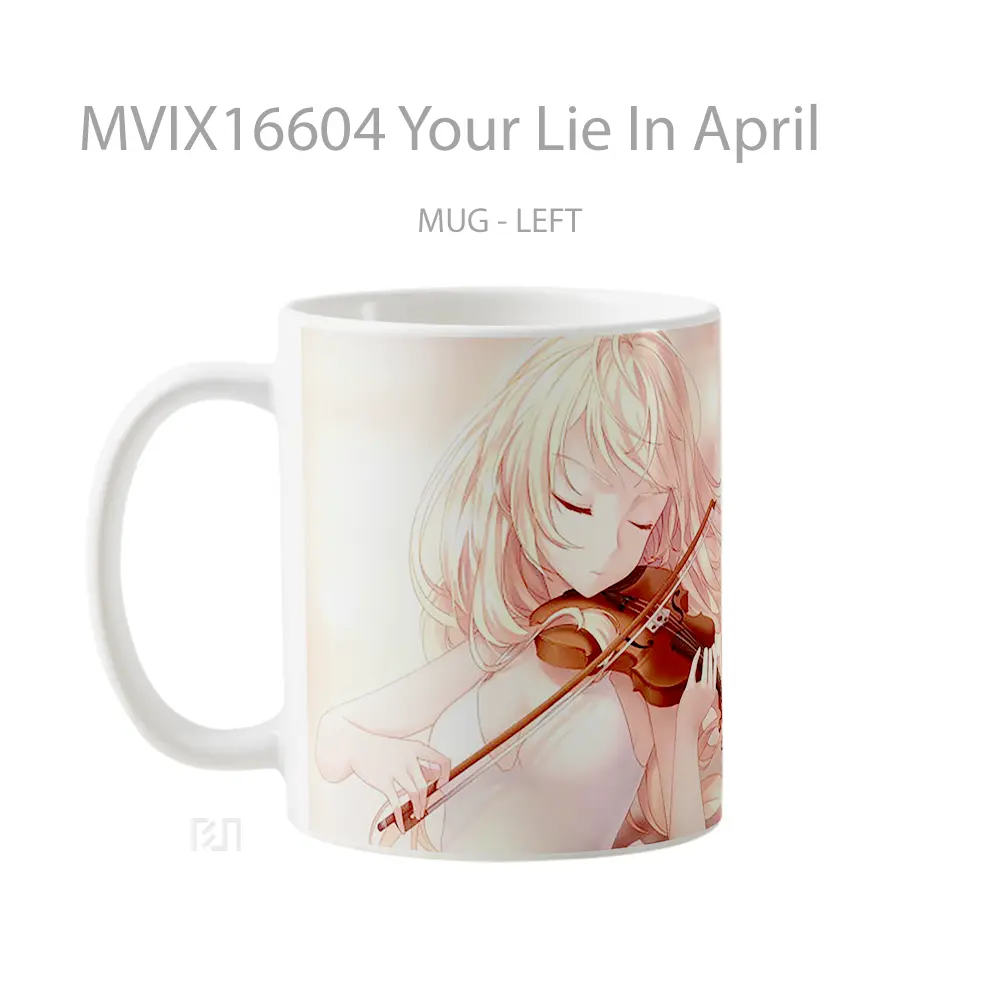 Mug Your Lie In April Full Wrap Lanscape - All-side / Desain