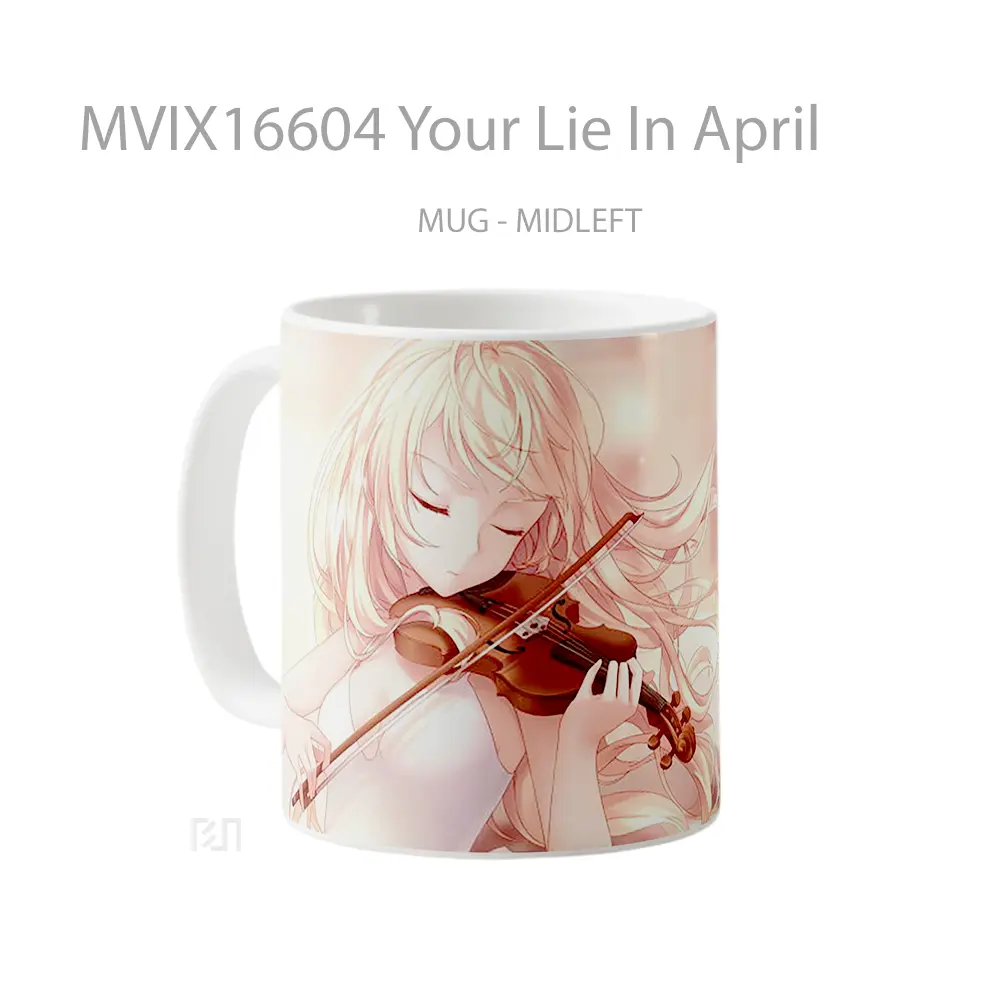 Mug Your Lie In April Full Wrap Lanscape - All-side / Desain